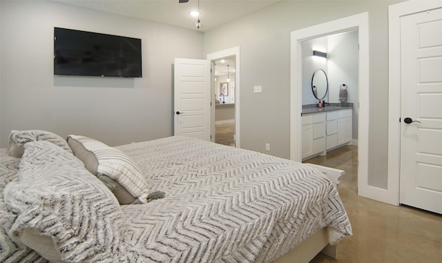 bedroom featuring ensuite bath