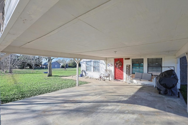 view of patio / terrace featuring grilling area