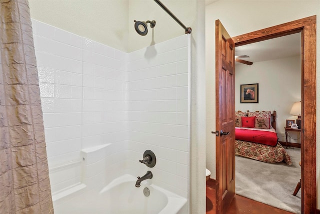 bathroom featuring shower / bath combo