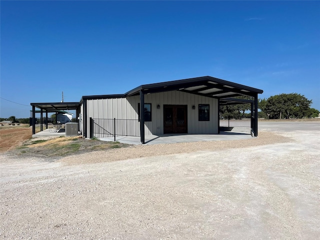 view of outbuilding with cooling unit