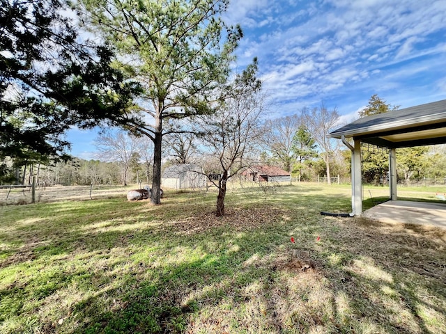 view of yard with a patio area