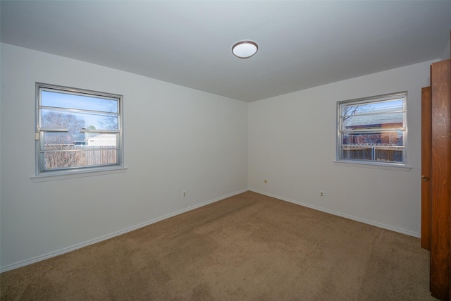 unfurnished room with carpet floors