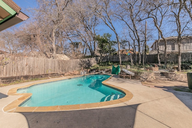 view of pool featuring a patio area