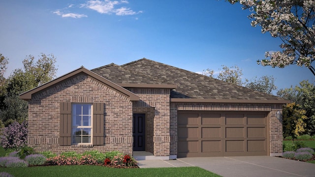 view of front facade with a garage