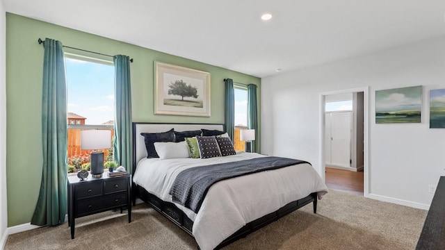 view of carpeted bedroom