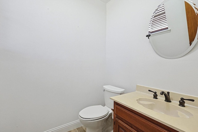2735 Steamboat Cir, Arlington, TX 76006 - half bath with vanity, toilet, and baseboards