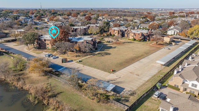 bird's eye view with a residential view