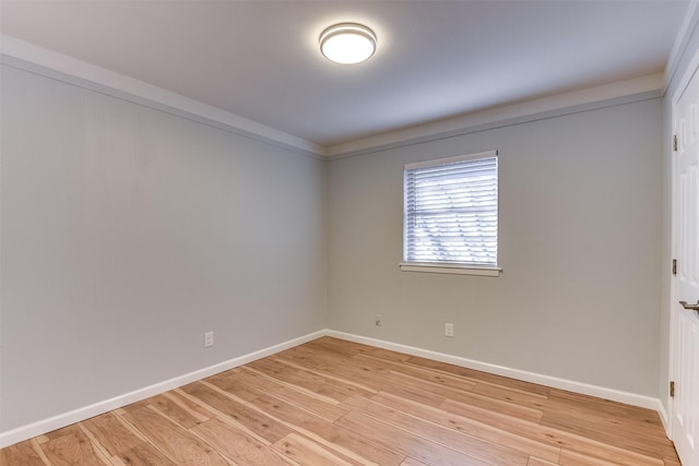 unfurnished room featuring light wood-type flooring