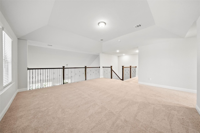 6225 Kent Ln, Celina, TX 76227 - carpeted spare room with vaulted ceiling, baseboards, and recessed lighting