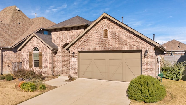 view of front facade featuring a garage