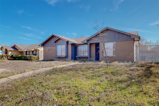 view of single story home