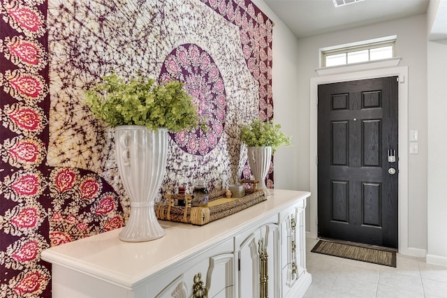 view of tiled foyer