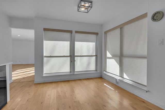 empty room featuring light hardwood / wood-style floors