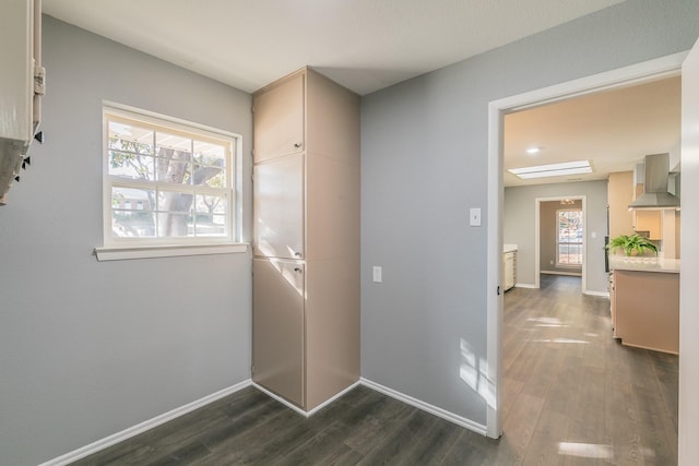 interior space featuring dark hardwood / wood-style floors