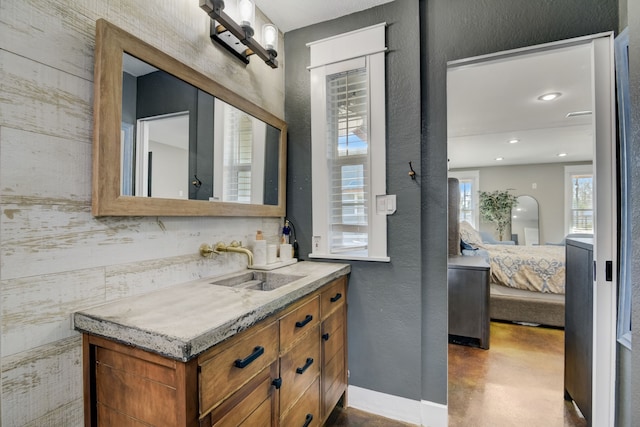 405 Hubbard, Josephine, TX 75173 - bathroom featuring vanity and concrete floors