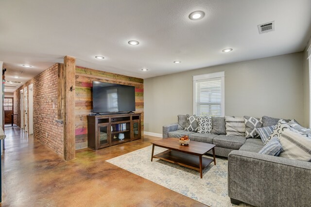 405 Hubbard, Josephine, TX 75173 - living room featuring concrete floors