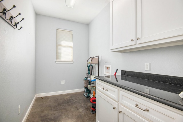 kitchen with white cabinetry