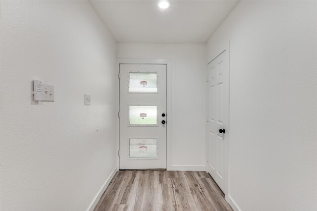 entryway featuring light wood-type flooring