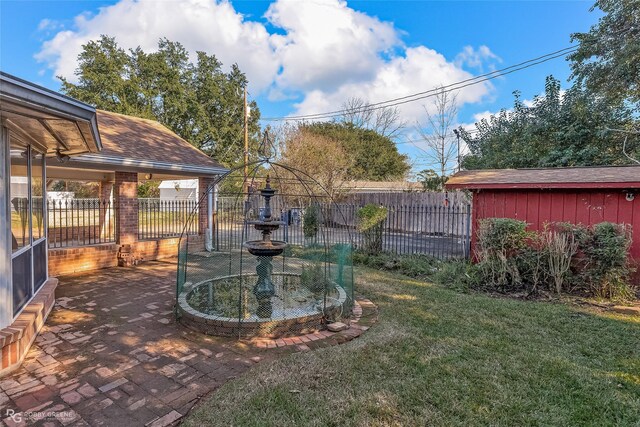 view of yard featuring a patio