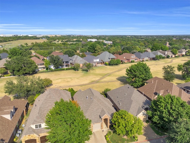 bird's eye view with a residential view