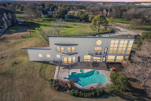 3611 Sunrise Bay Pt, Little Elm, TX 75068 - aerial view of property and surrounding area with a pool