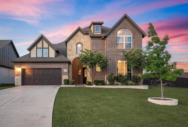 12103 Indian Creek Dr, Fort Worth, TX 76179 - view of front of home with a garage and a yard