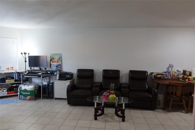 view of tiled living room