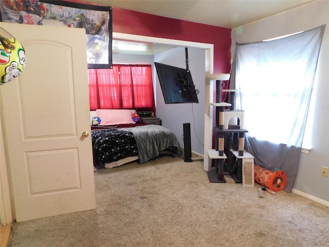 view of carpeted bedroom