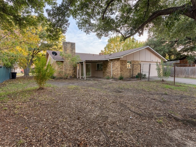 view of single story home