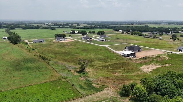 aerial view with a rural view