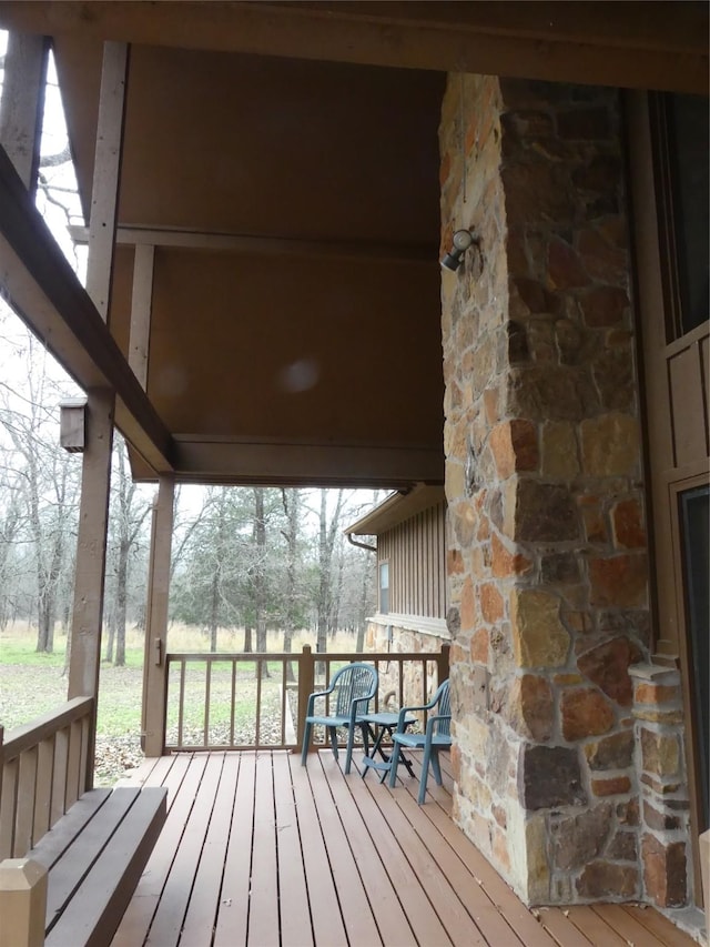 view of wooden terrace