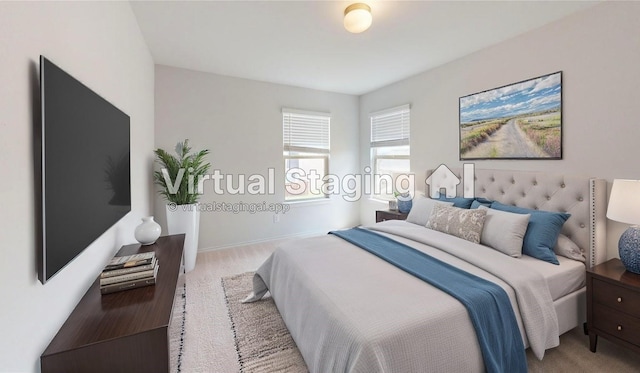 view of carpeted bedroom