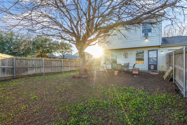 view of yard with a patio area