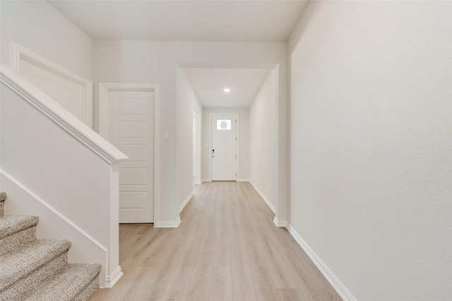 interior space with light wood-type flooring