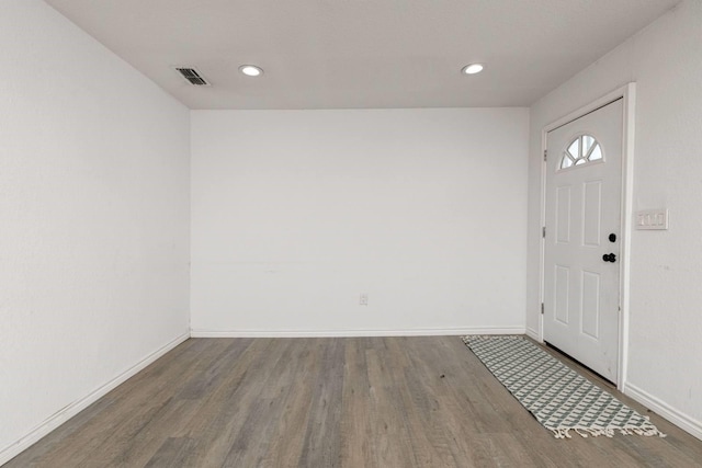 entryway featuring hardwood / wood-style flooring