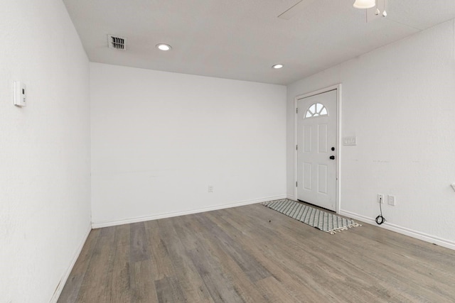 entrance foyer featuring hardwood / wood-style flooring