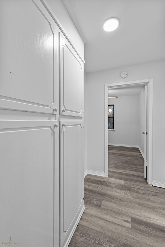 hall featuring hardwood / wood-style floors