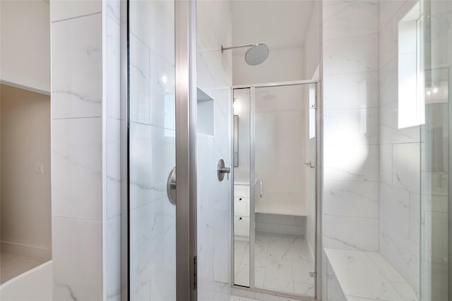 bathroom with an enclosed shower