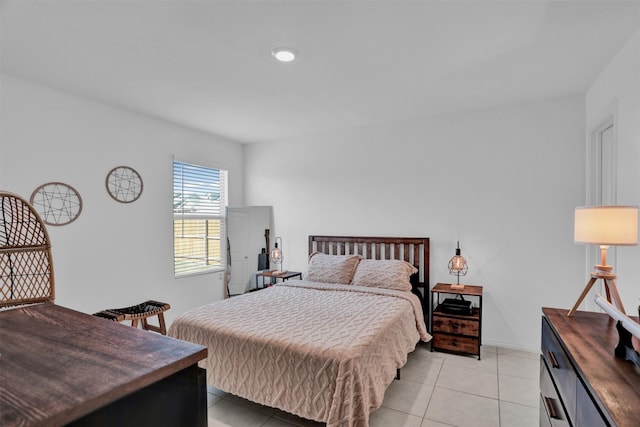 view of tiled bedroom