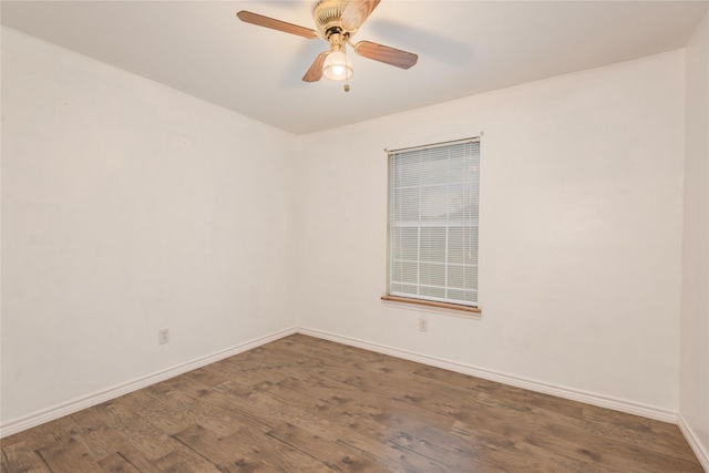 309 Rock Ct, Princeton, TX 75407 - unfurnished room with a ceiling fan, wood finished floors, and baseboards