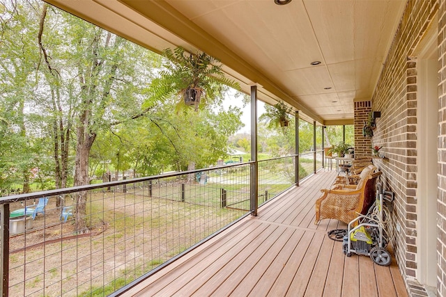 view of wooden terrace