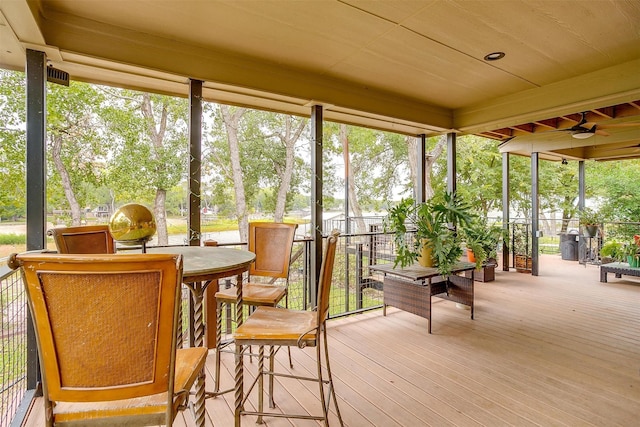 view of sunroom