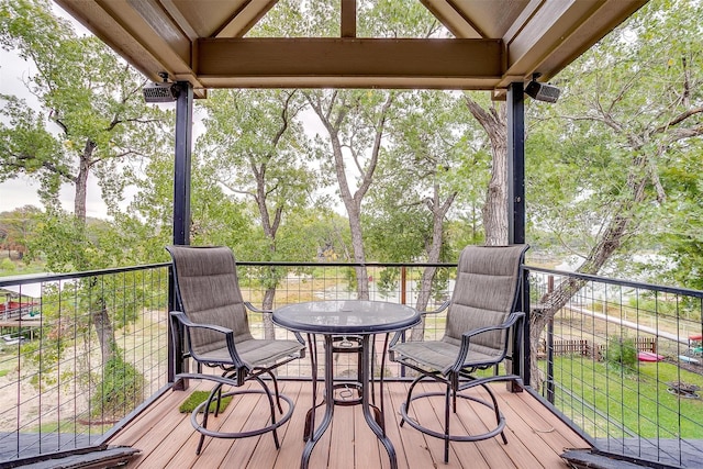 view of wooden deck