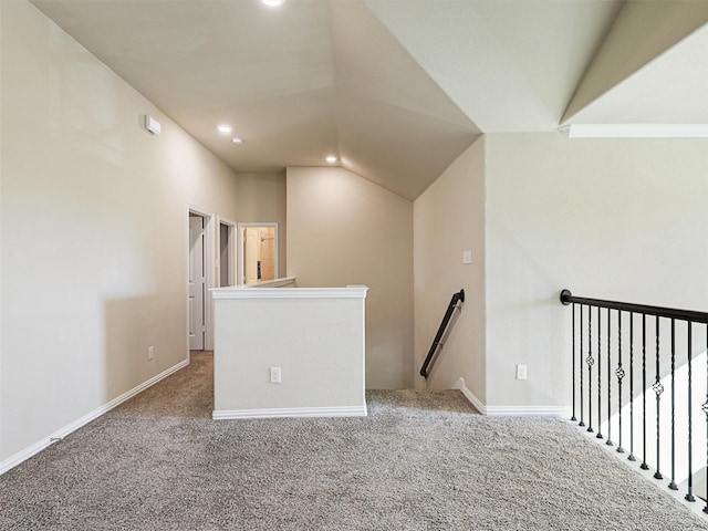 interior space featuring lofted ceiling