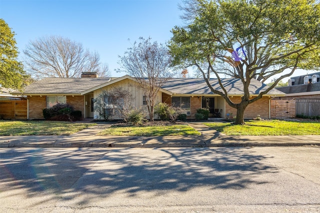 view of single story home