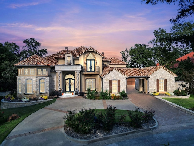 view of mediterranean / spanish house