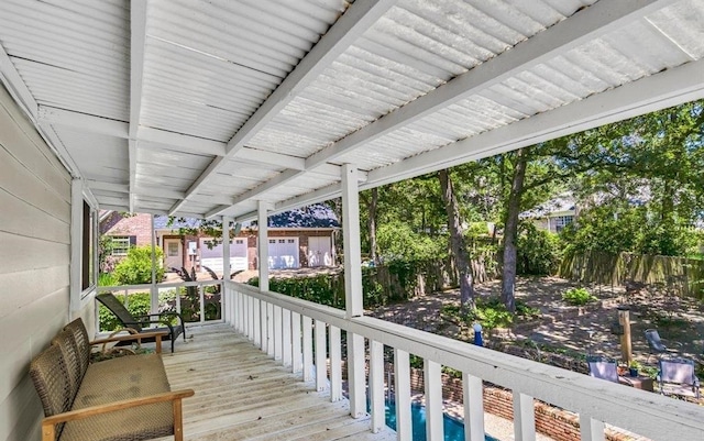 view of wooden deck