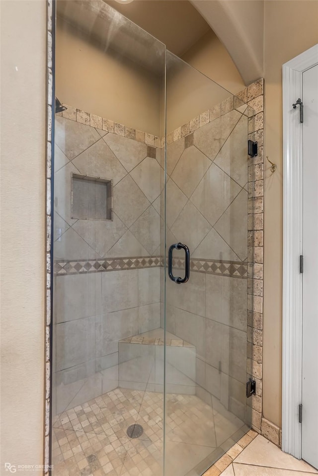 bathroom with walk in shower