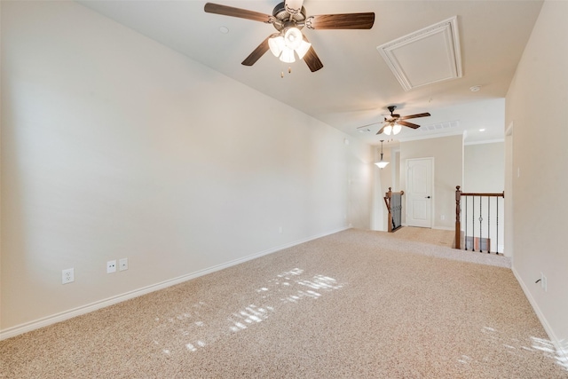 view of carpeted spare room