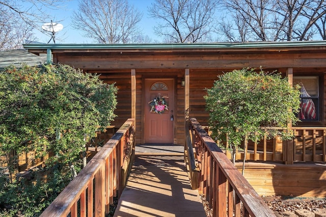 view of doorway to property